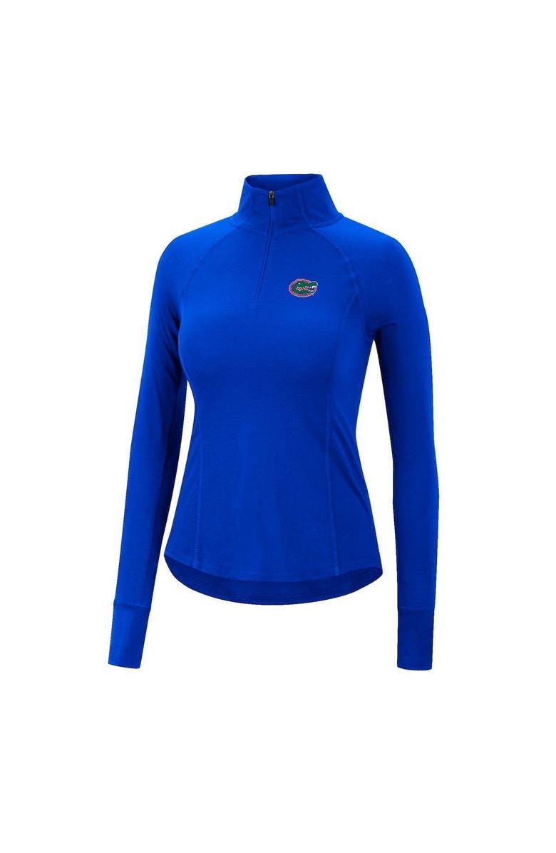 COLOSSEUM Women's Colosseum Royal Florida Gators Core Quinn Raglan Quarter-Zip Top, Alternate, color,