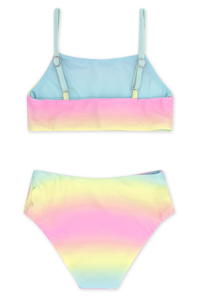 Kids' Strands UPF 50+ Two-Piece Swimsuit, Alternate, color, YELLOW MULTI