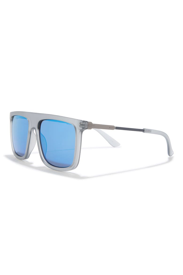 55mm Flat Top Square Sunglasses, Alternate, color, GREY
