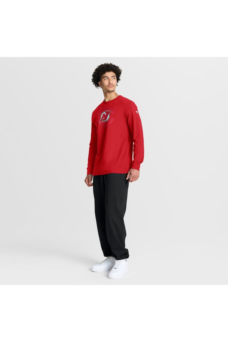 Men's Fanatics Red New Jersey Devils Authentic Pro Property Of Practice Long Sleeve T-Shirt, Alternate, color, Red