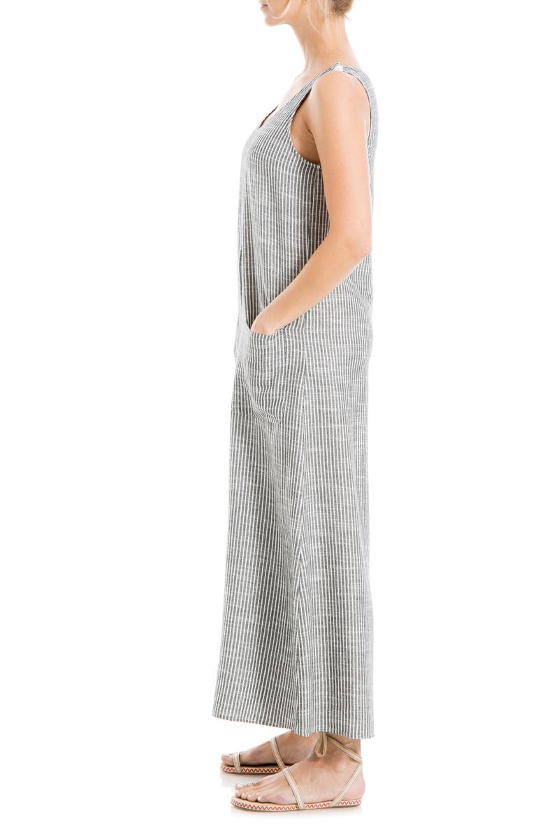 MAX STUDIO Sleeveless Yarn Dye Jumpsuit, Alternate, color,