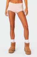 EDIKTED Mariana Picot Trim Micro Shorts