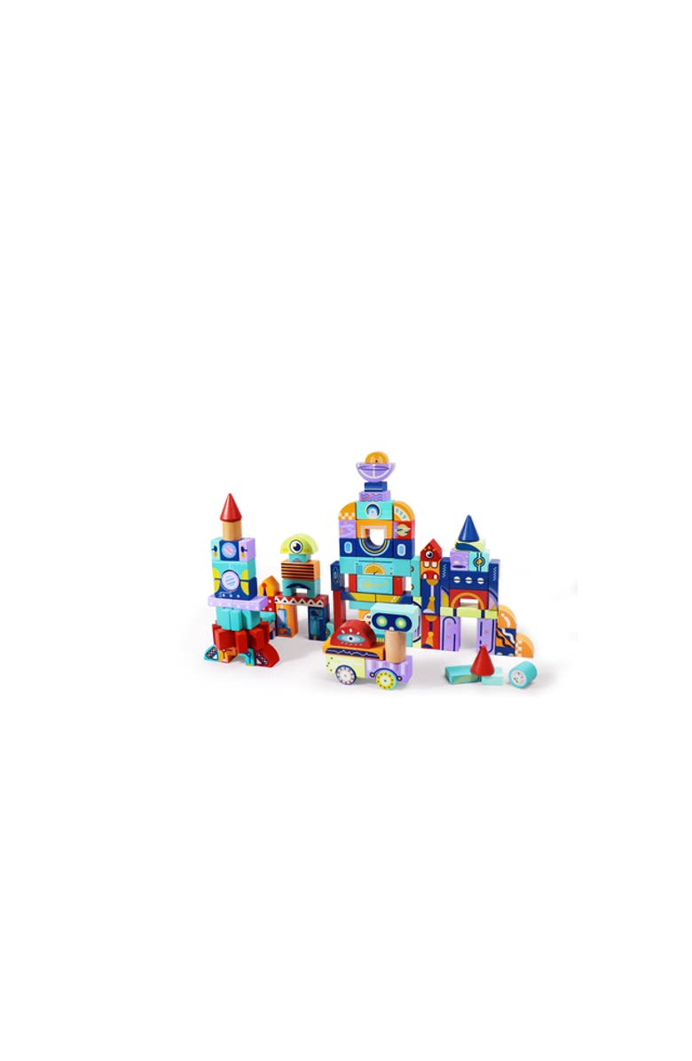 Leo & Friends Universe Creative Blocks, Colorful Wooden Building Blocks, Alternate, color, Purple