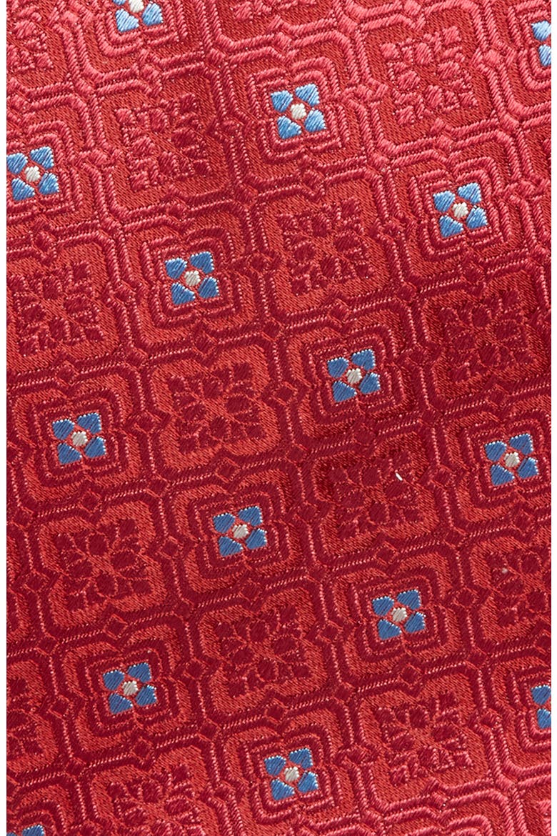 Medallion Silk Tie, Alternate, color, BRIGHT RED