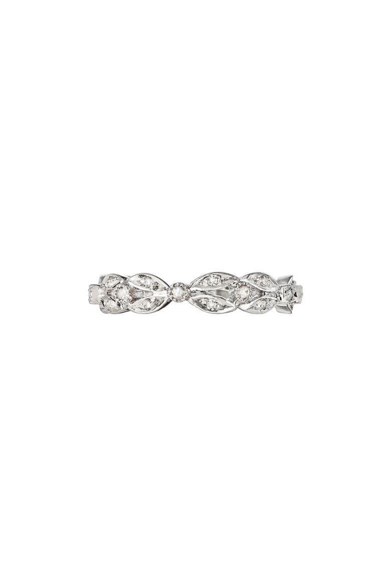 Diamond Garland Band Ring, Main, color, WHITE GOLD