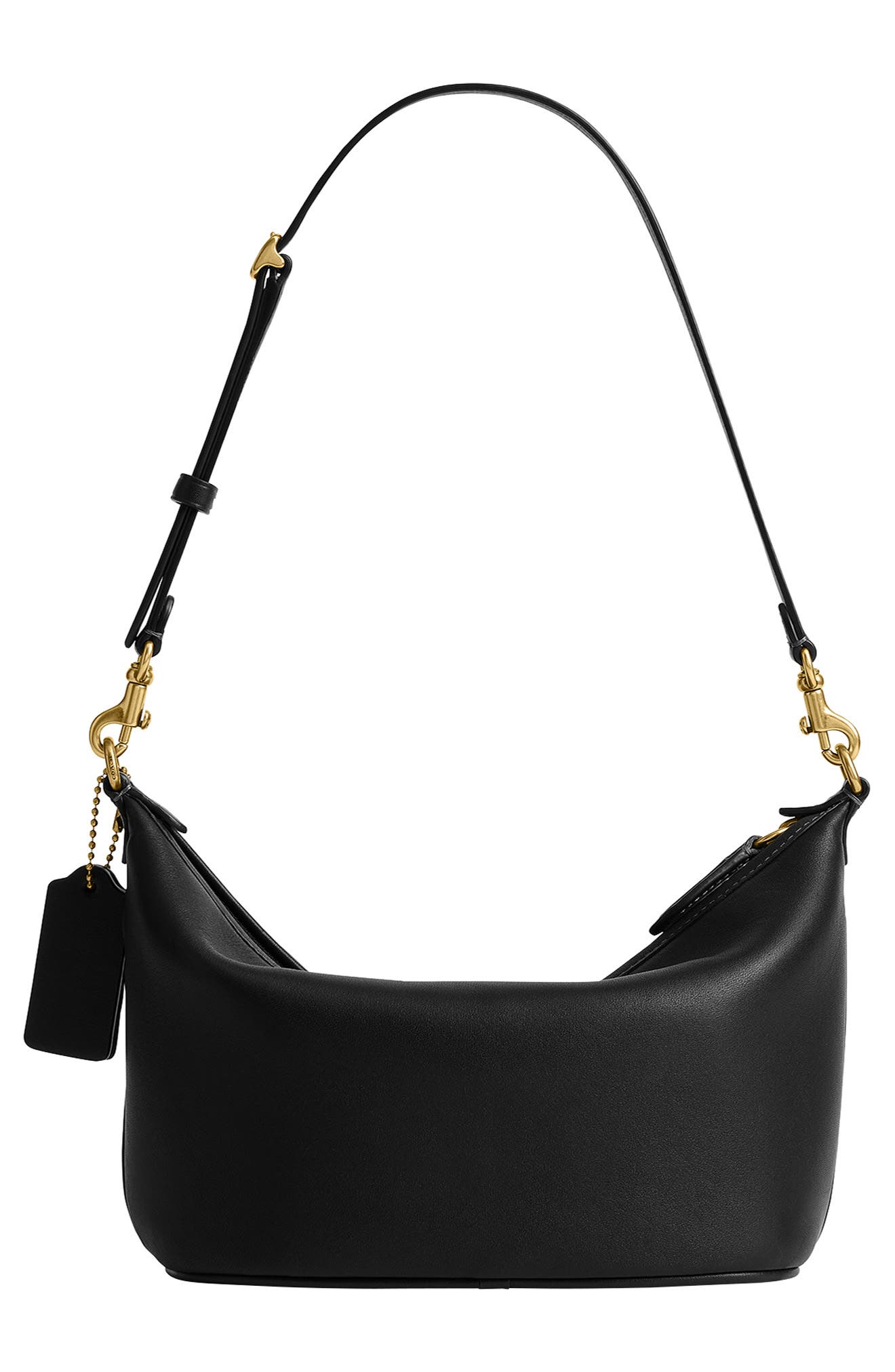 Demi Leather Shoulder Bag, Alternate, color, B4/ BLACK