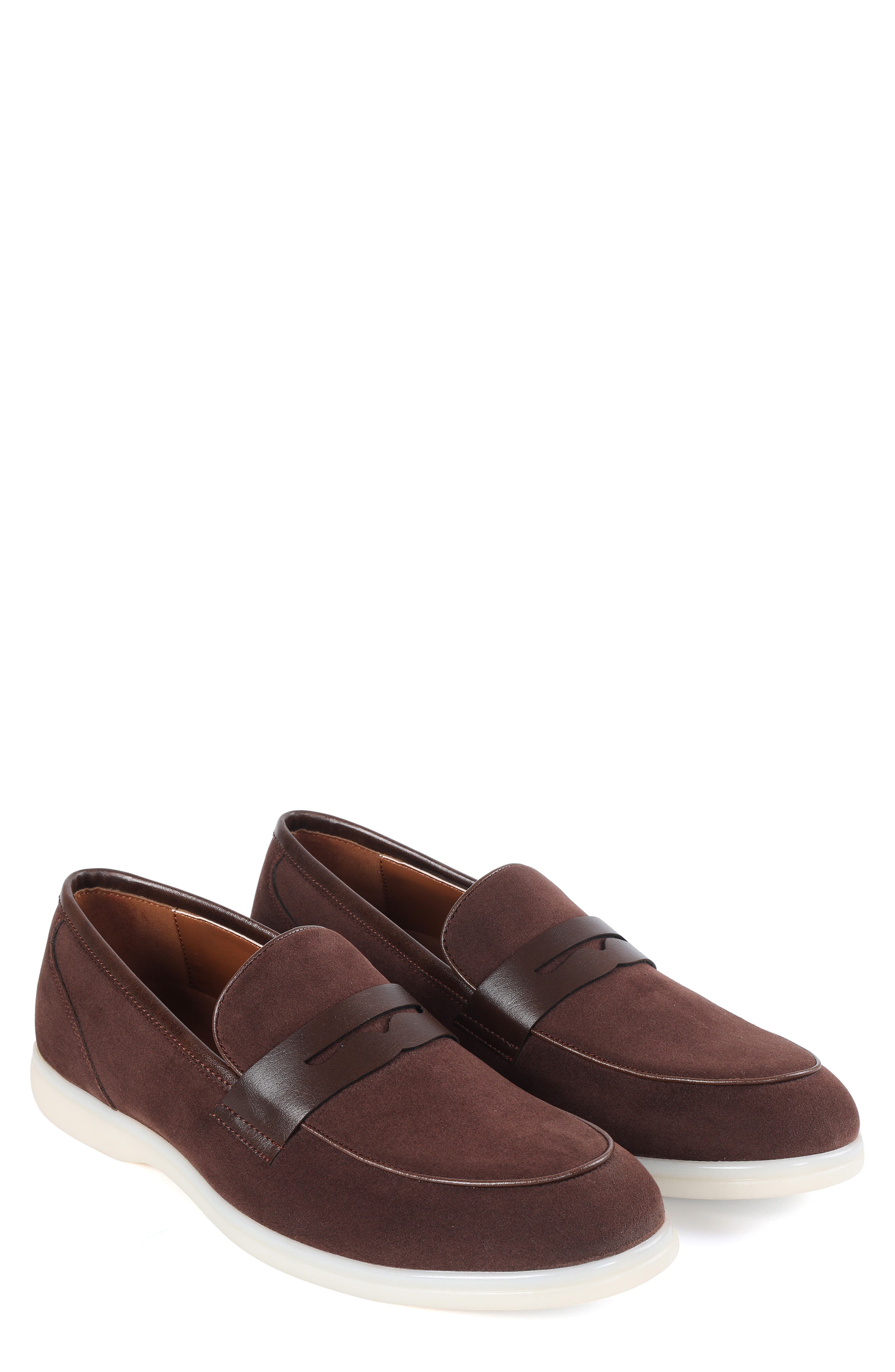 Broome Penny Loafer, Alternate, color, DARK BROWN