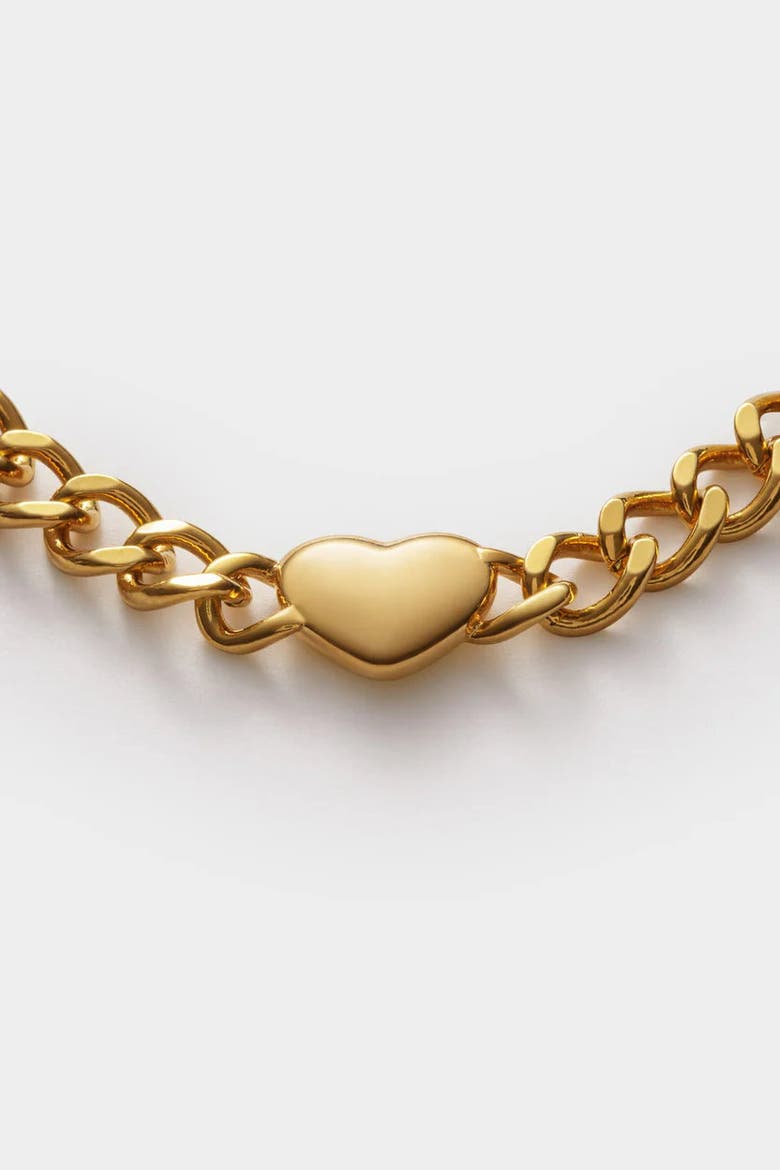 Allure Waterproof Gold Heart Chain Bracelet, Alternate, color, Gold