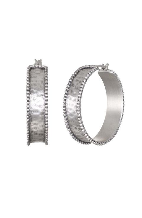 Bold Spirit Silver Hoop Earrings