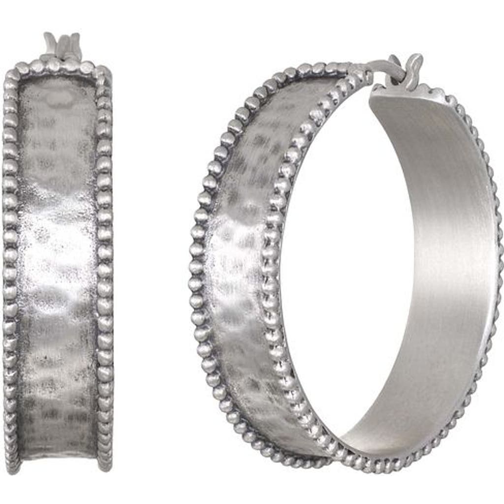 Satya Jewelry Bold Spirit Silver Hoop Earrings