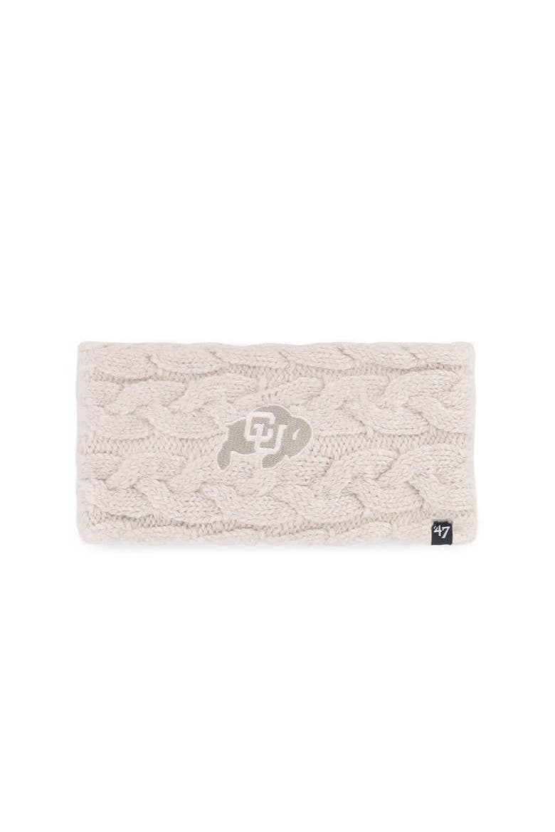 Women's '47  Natural Colorado Buffaloes Core & Inline Latte Knit Headband, Main, color, Natural