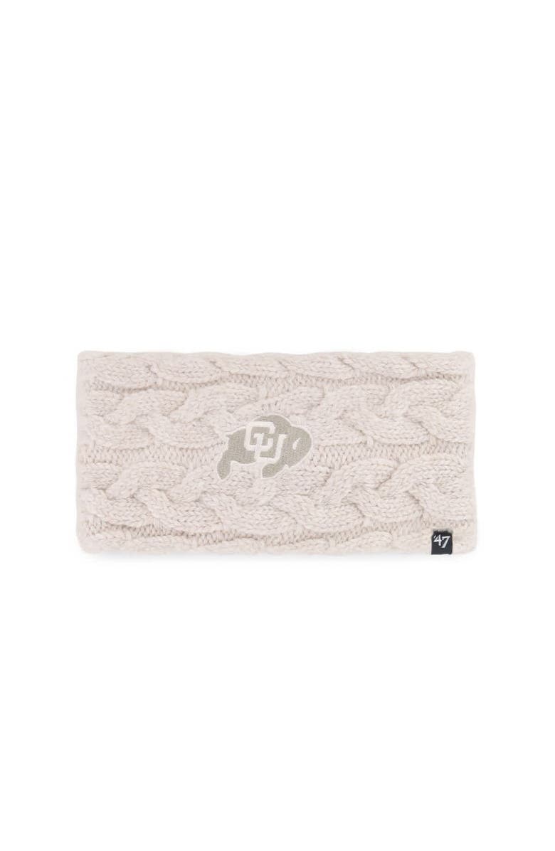 '47 Women's '47  Natural Colorado Buffaloes Core & Inline Latte Knit Headband, Main, color, Natural