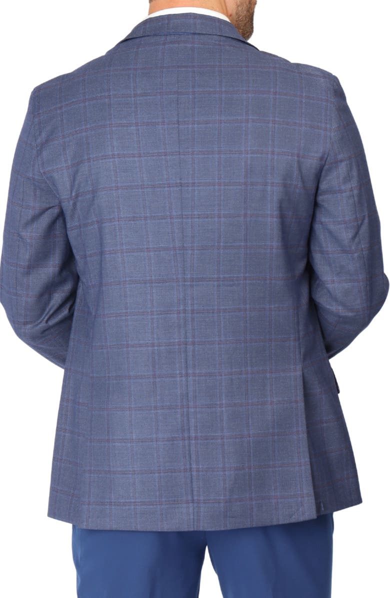 TailorByrd Tonal Windowpane Sport Coat, Alternate, color, Navy