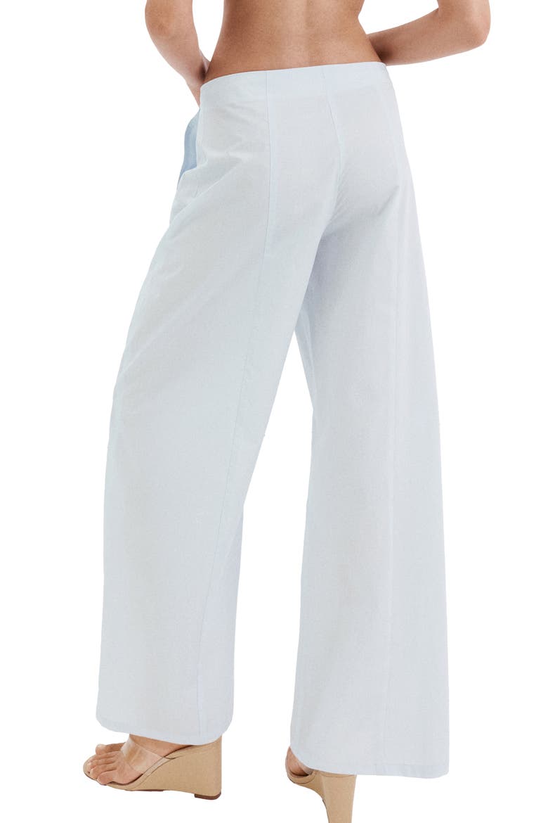 Belted Wide Leg Pants, Alternate, color, SKY BLUE