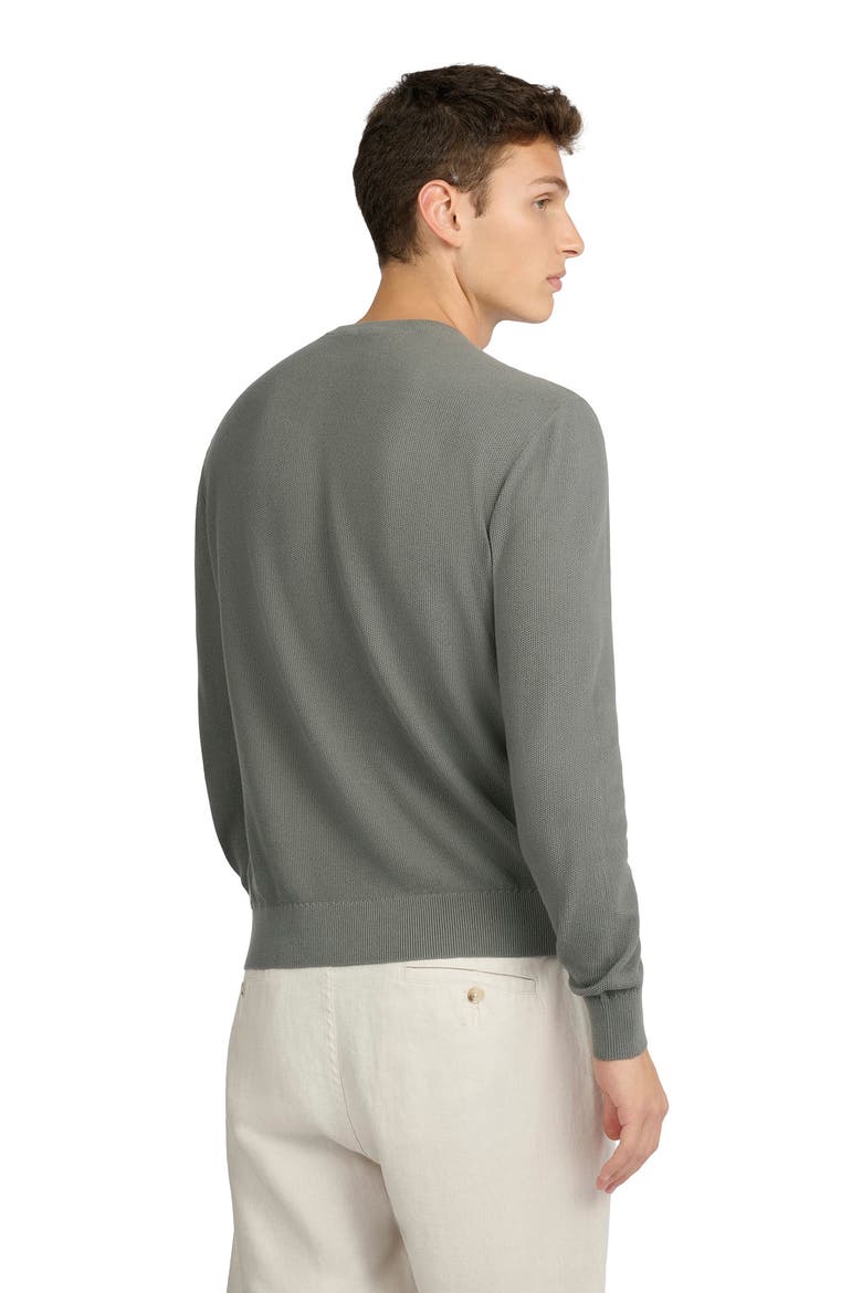 Pique Crewneck Sweater, Alternate, color, AGAVE