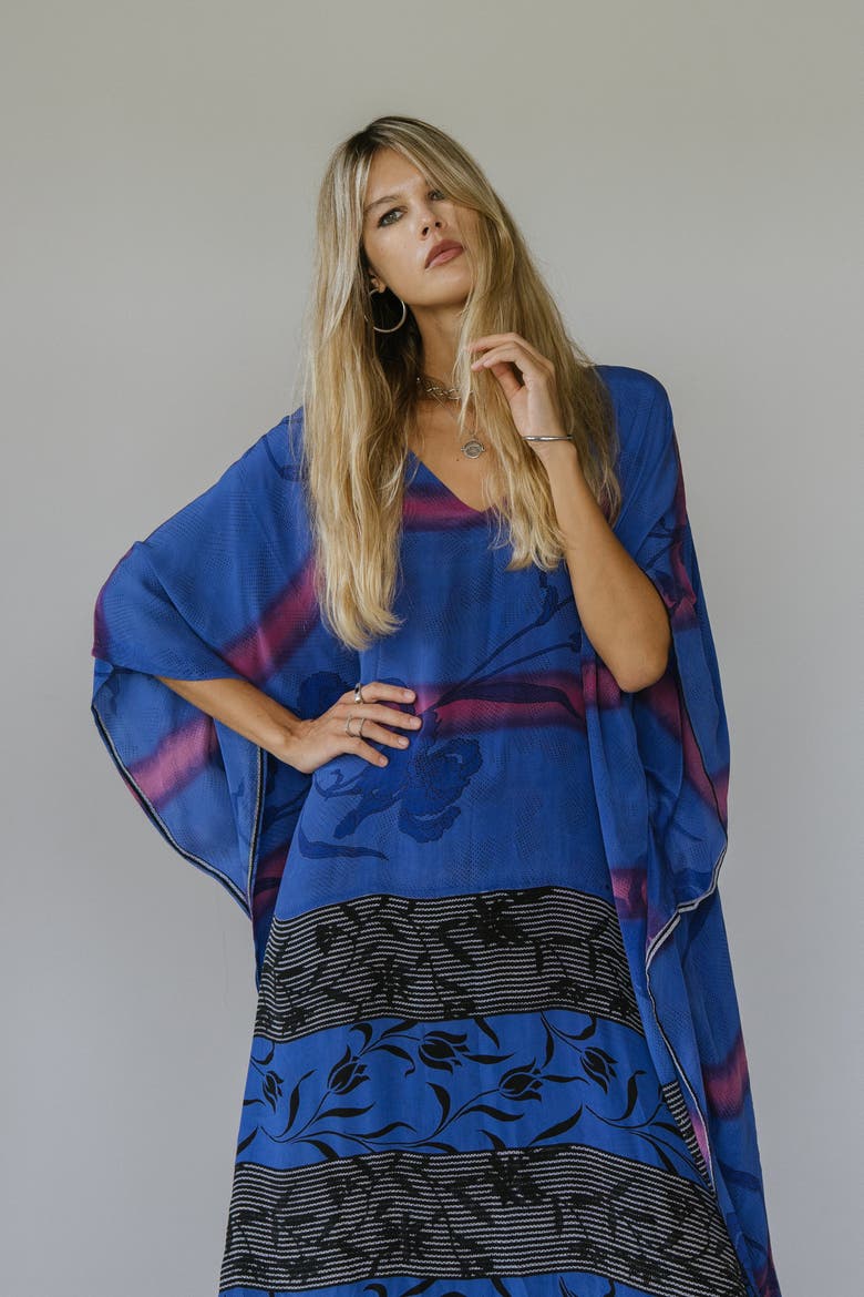 Long Caftan Lyman, Alternate, color, Periwinkle