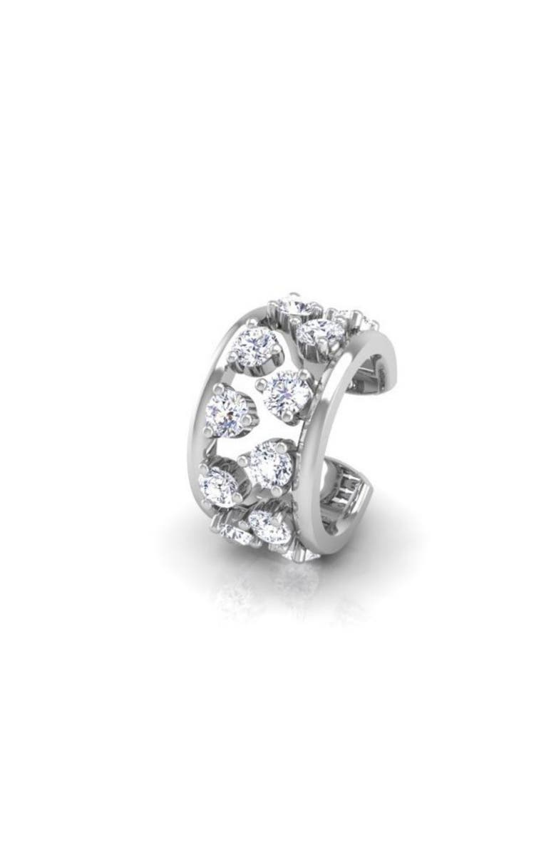 Seed2Stone Double-Wave Mid Ear Cuff, Main, color, Silver
