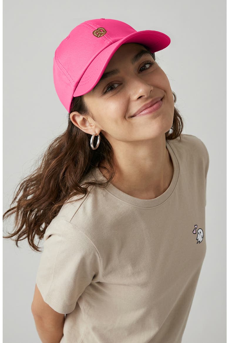 Pretzel Dad Cap, Alternate, color, Hot Pink