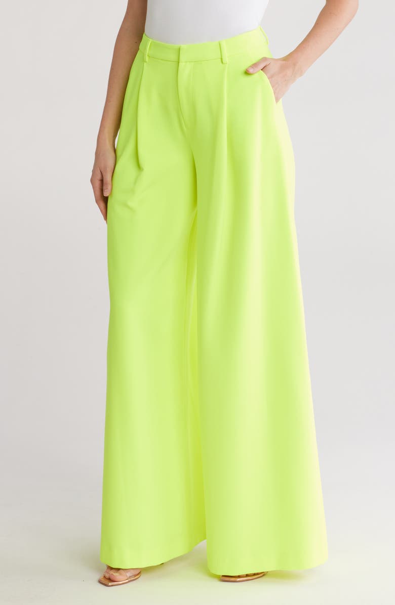 L'AGENCE Caspian Wide Leg Pants, Main, color, Neon Citrus