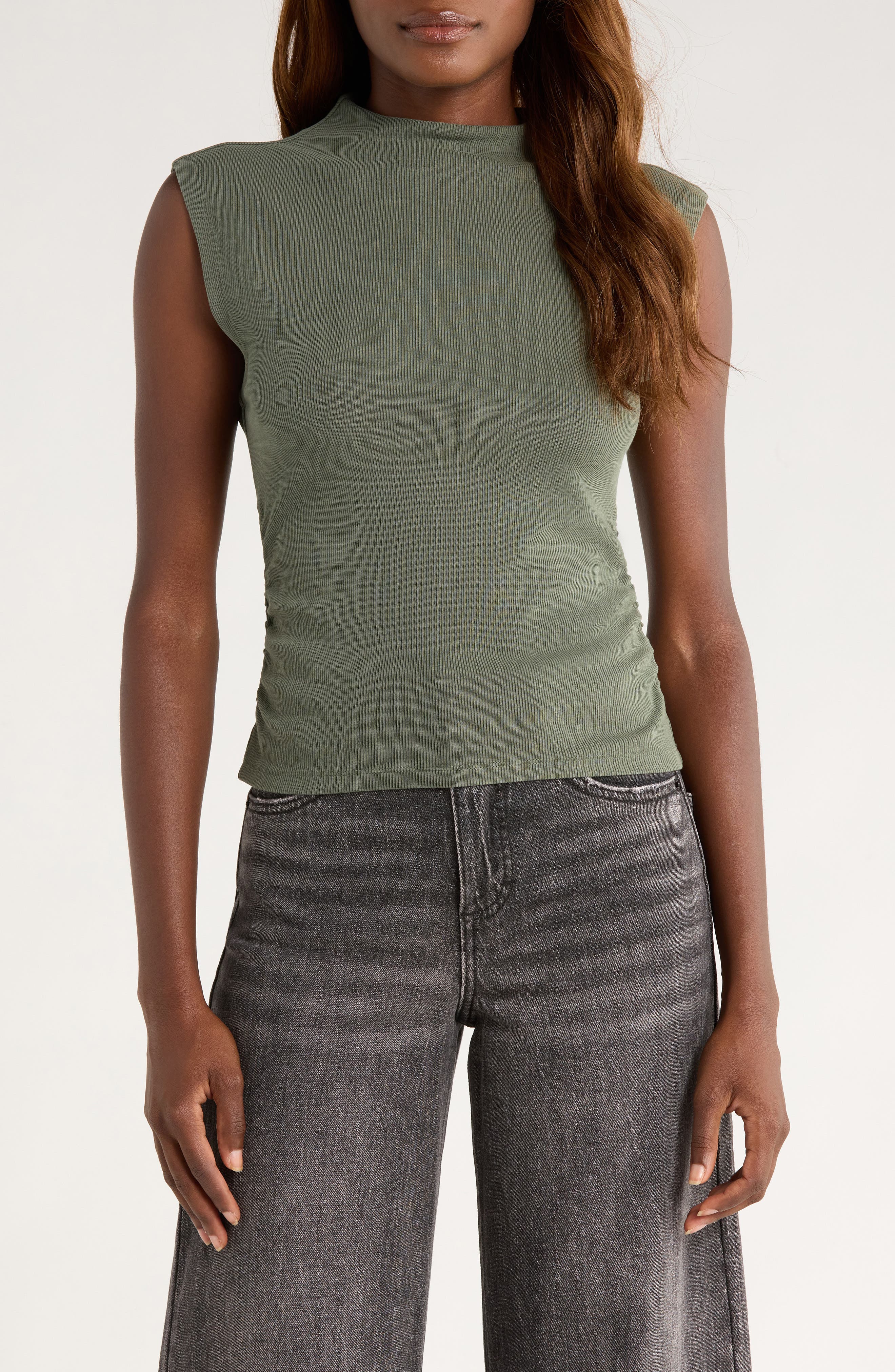 Marine Layer Lexi Sleeveless Mock Neck Top