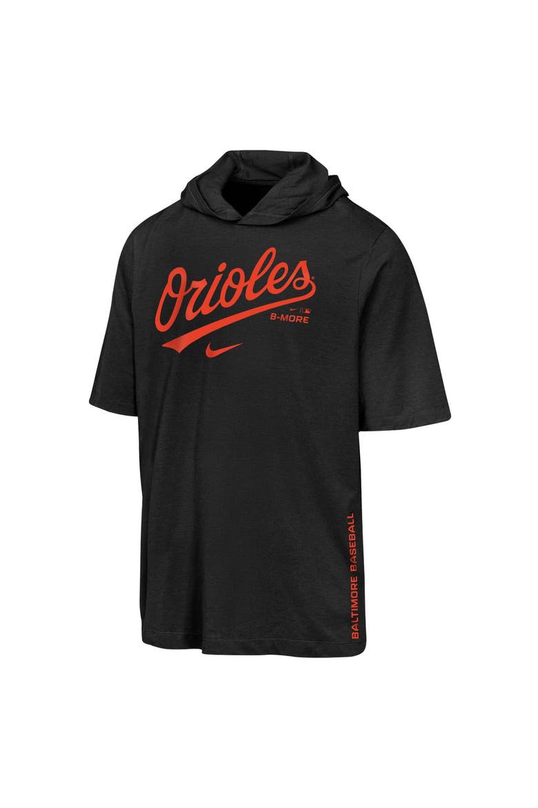 Youth Nike  Black Baltimore Orioles Dri-FIT Hooded T-Shirt, Alternate, color, Black