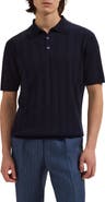 Bugatchi Textured Stripe Polo Sweater