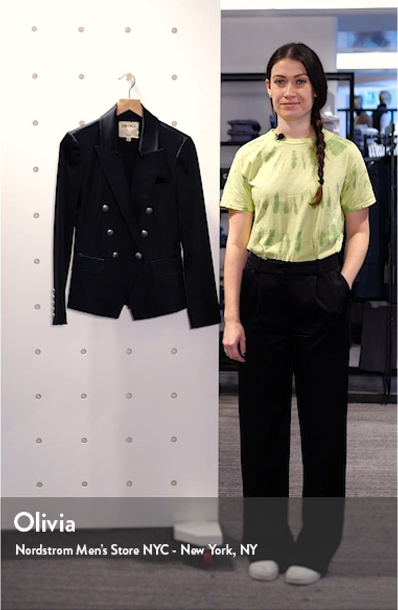 Kenzie Satin Double Breasted Blazer, sales video thumbnail