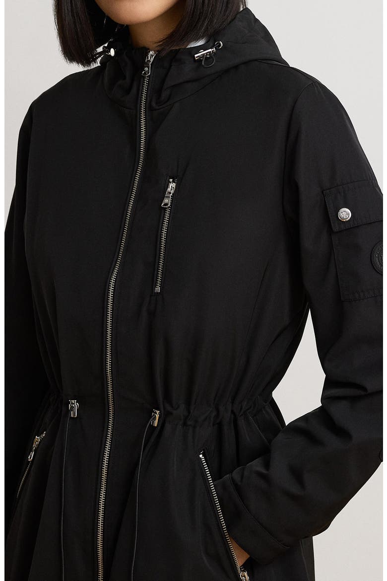 Hooded Zip Anorak, Alternate, color, BLACK