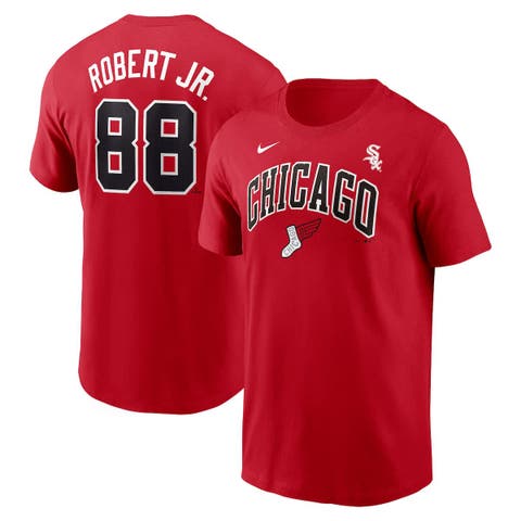 Men's Nike Luis Robert Jr. Red Chicago White Sox 2025 City Connect Fuse Name & Number T-Shirt