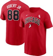 Nike Men's Nike Luis Robert Jr. Red Chicago White Sox 2025 City Connect Fuse Name & Number T-Shirt