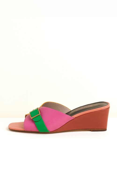 Charlotte Stone Teresa Mismatch Low Wedge Sandal