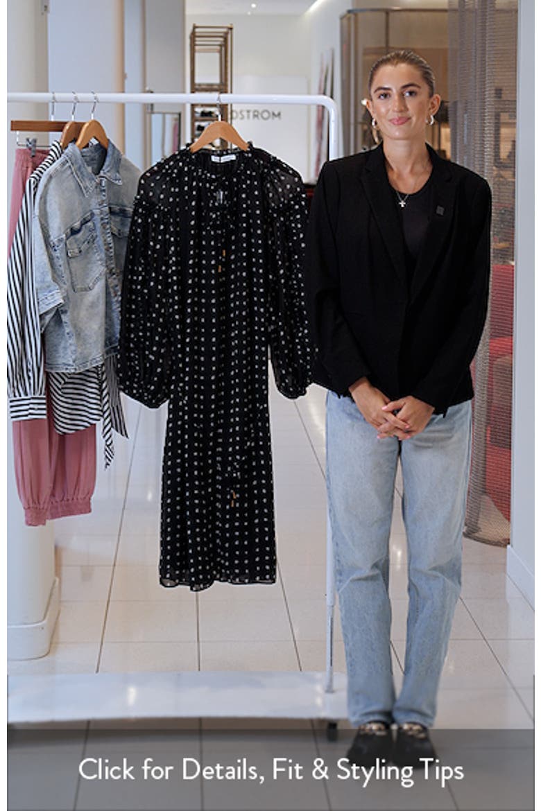Ritz Print Long Sleeve Midi Dress video
