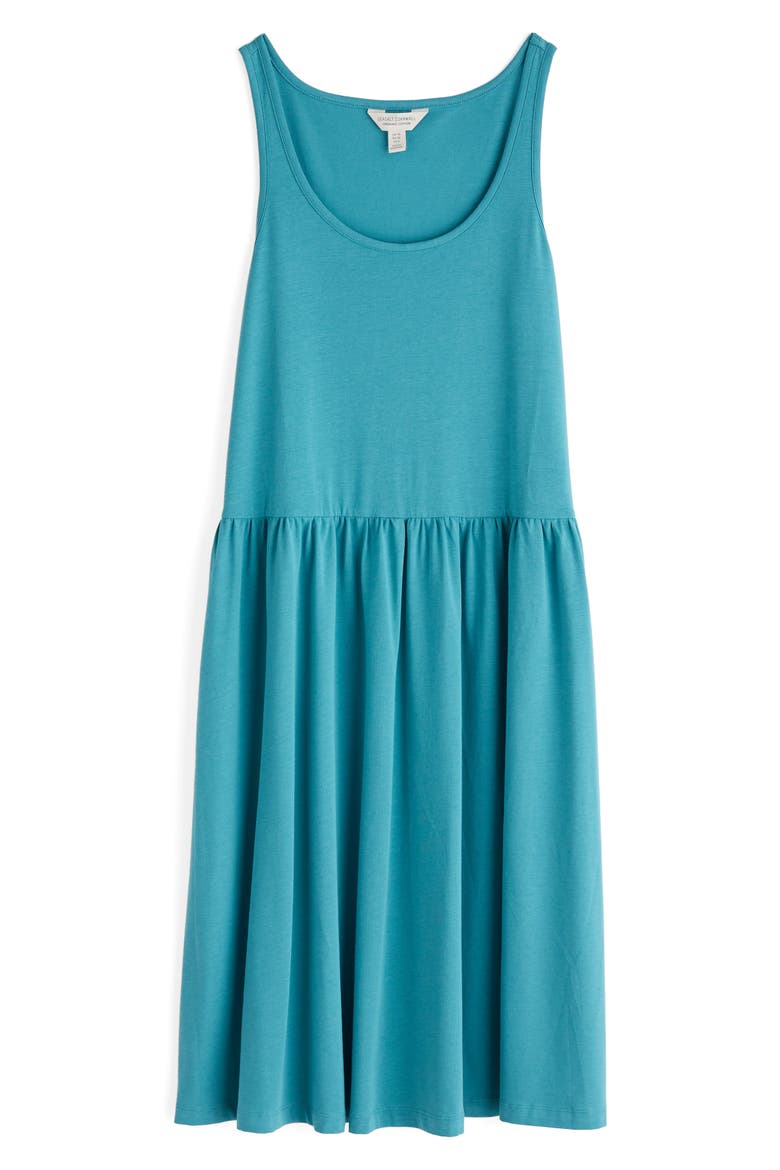 Sun Splendor Organic Cotton Stretch Jersey Tank Dress, Main, color, POSEIDON