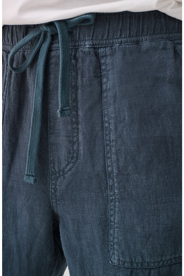 Linen Drawstring Pants, Alternate, color, LOOK OUT NAVY
