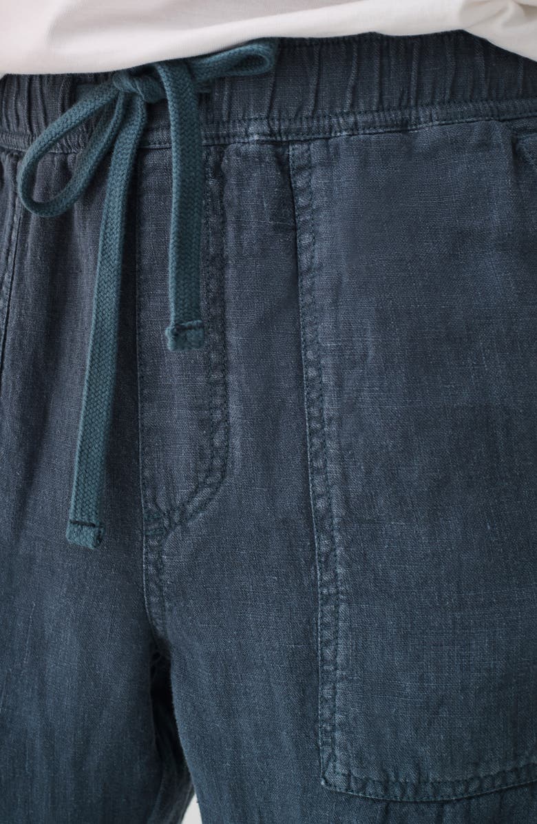 Faherty Linen Drawstring Pants, Alternate, color, Look Out Navy