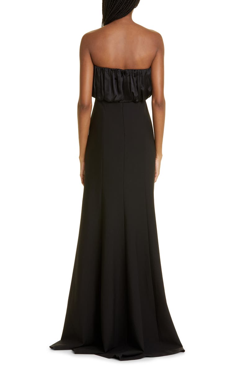 Cinq à Sept Laurence Strapless Gown, Alternate, color, Black