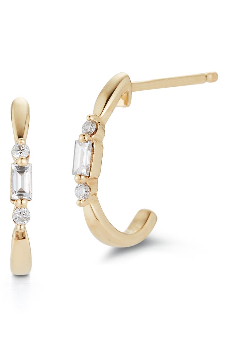 Dana Rebecca Designs Sadie Diamond Huggie Hoop Earrings, Main, color, 