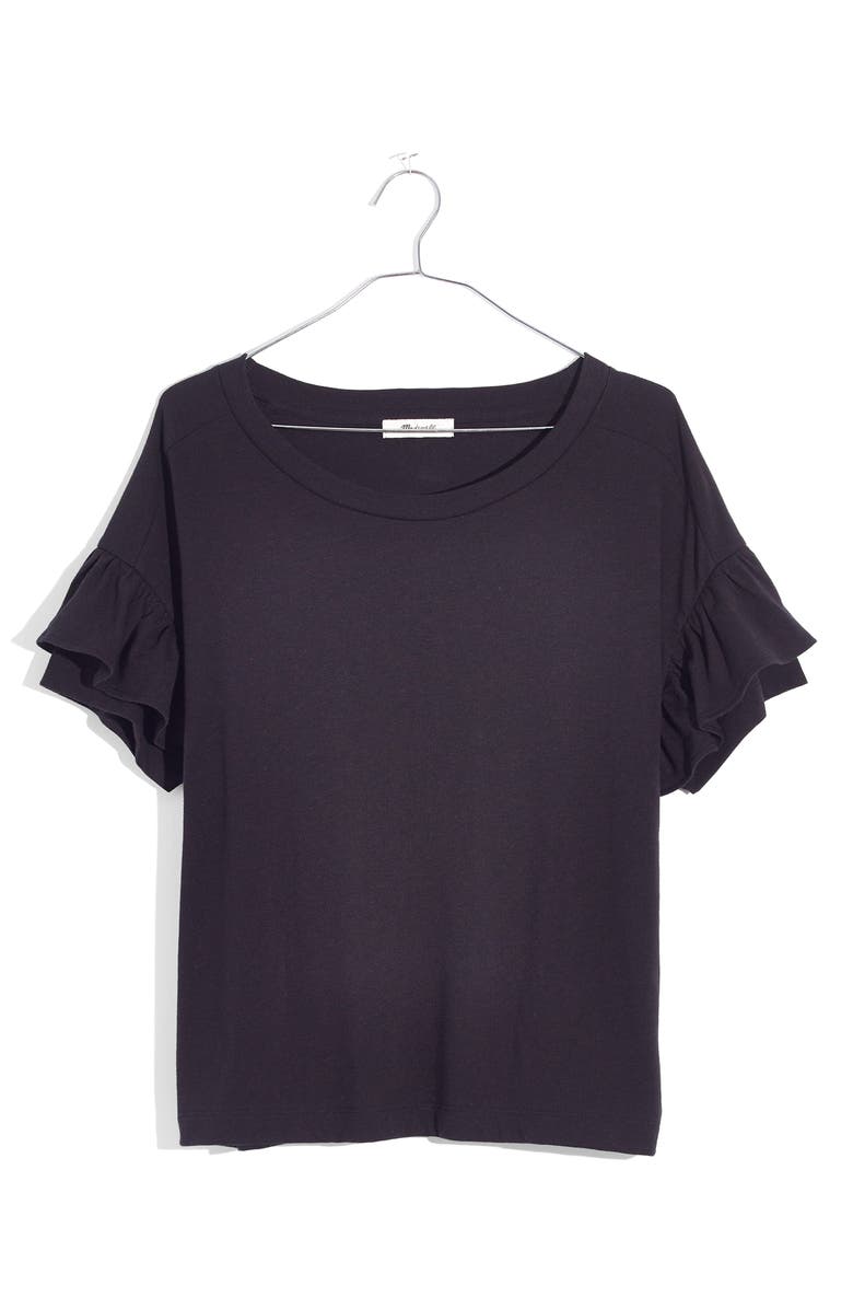 Madewell Ruffle Sleeve Tee, Main, color, 