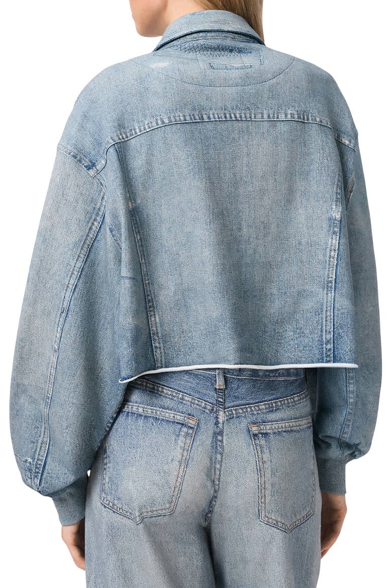 Anders Crop French Terry Illusion Shacket, Alternate, color, ILLUSION INDIGO
