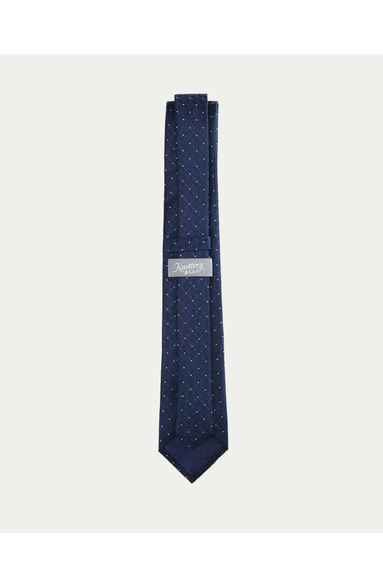 Knottery & Co Seigaiha Silk Jacquard Tie, Alternate, color, Navy