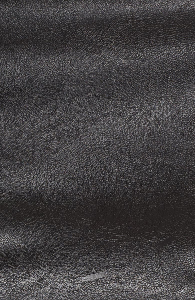 ELVI Faux Leather Frill Jacket, Alternate, color,