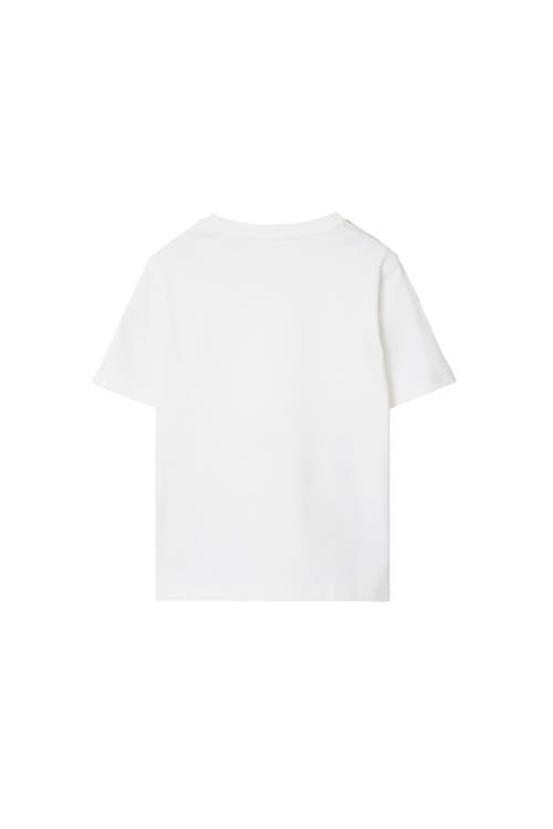 Burberry Childrens Check Trim Cotton T-shirt
