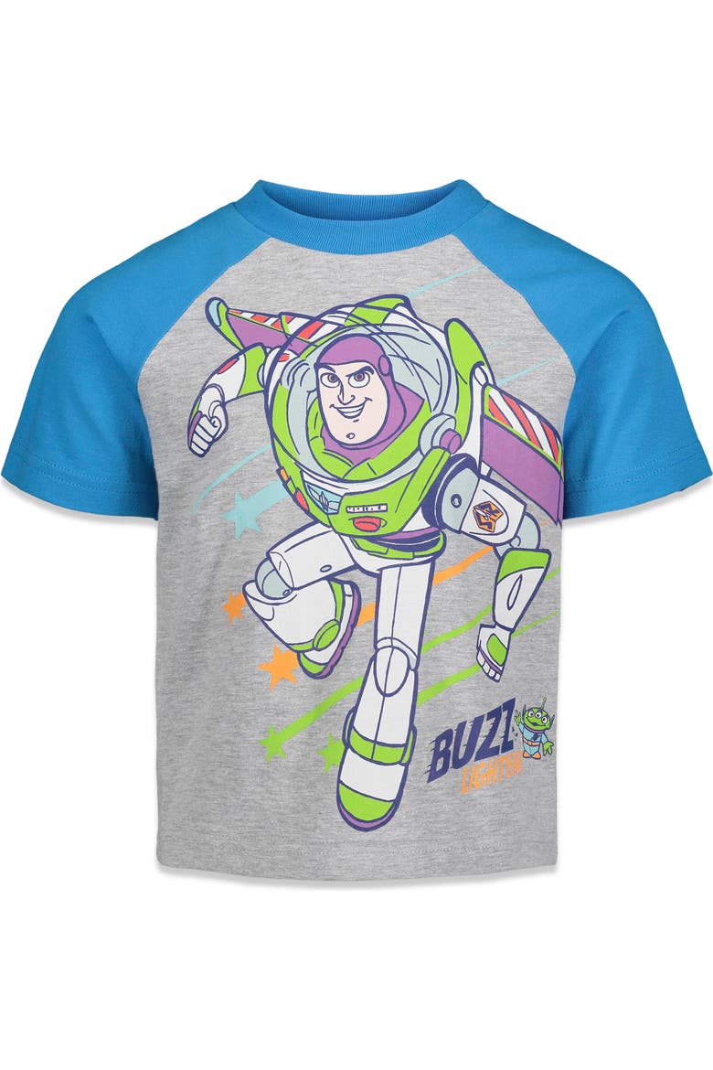 Toy Story 2-Pack Short Sleeve T-Shirts, Alternate, color, Buzz Grey White