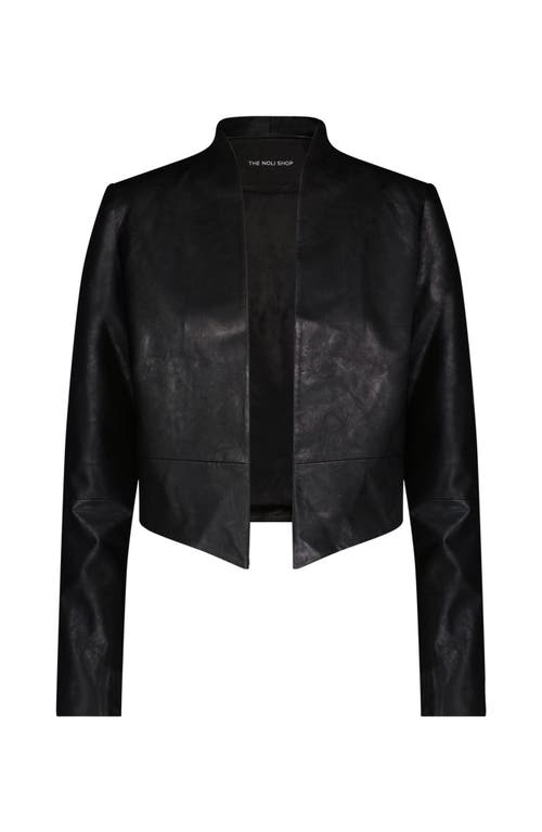 The Noli Shop Yasmin Leather Jacket In Black