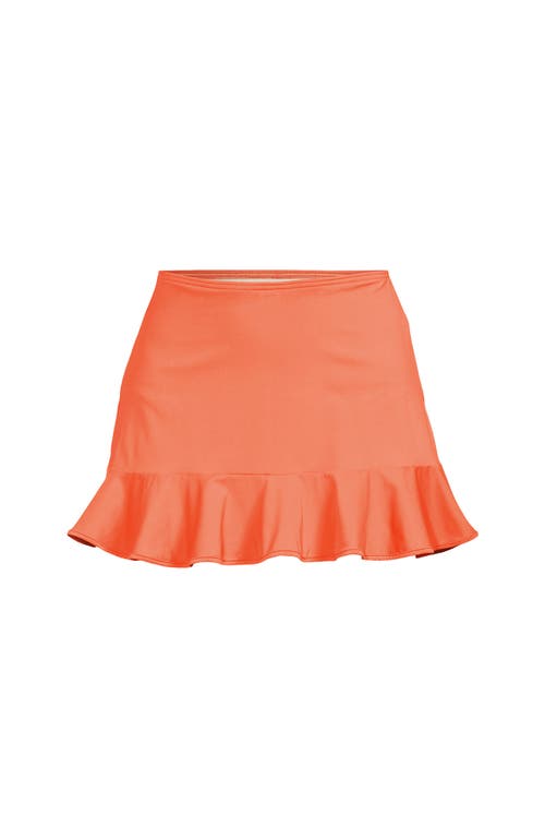 LANDS' END LANDS' END RUFFLE HEM MINI SWIM SKIRT