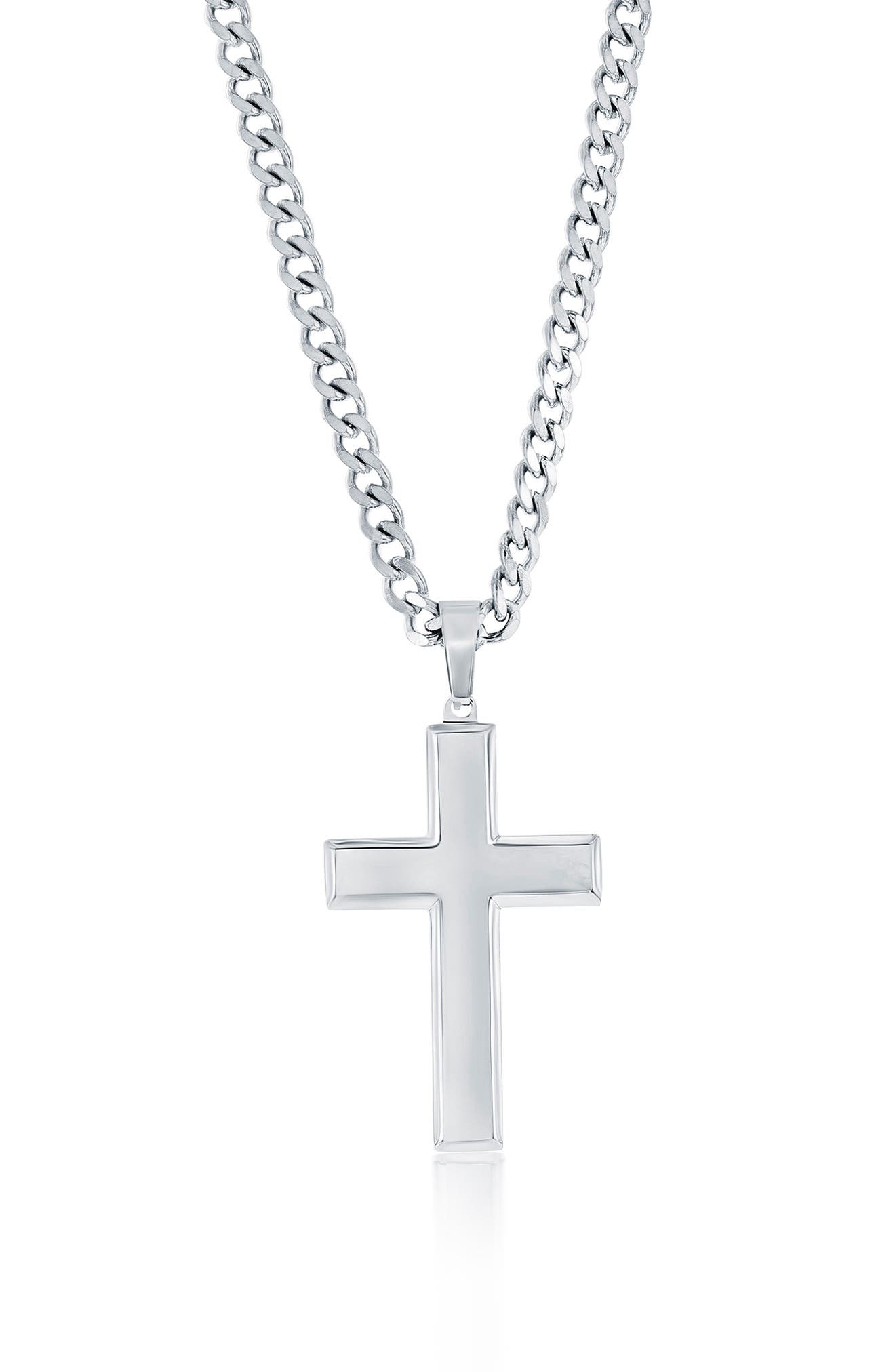 BLACKJACK Cross Pendant Necklace