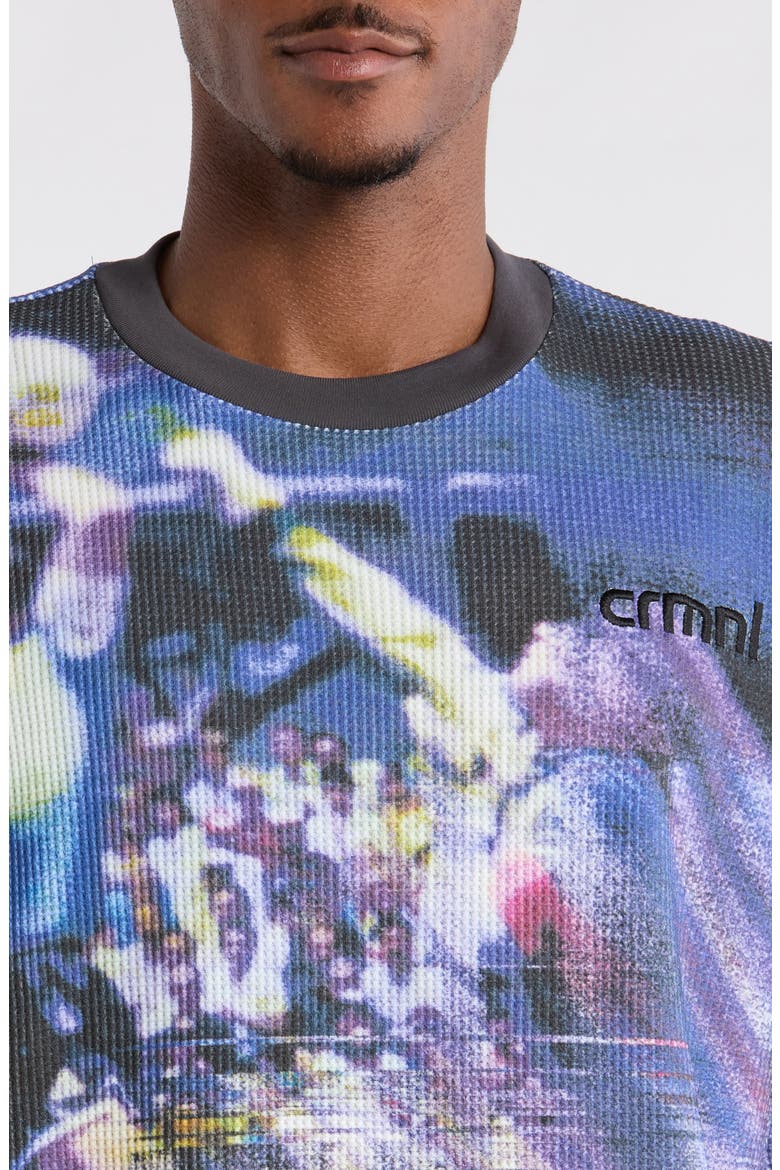 Hand of God Graphic Waffle Knit T-Shirt, Alternate, color, BLUE MULTI