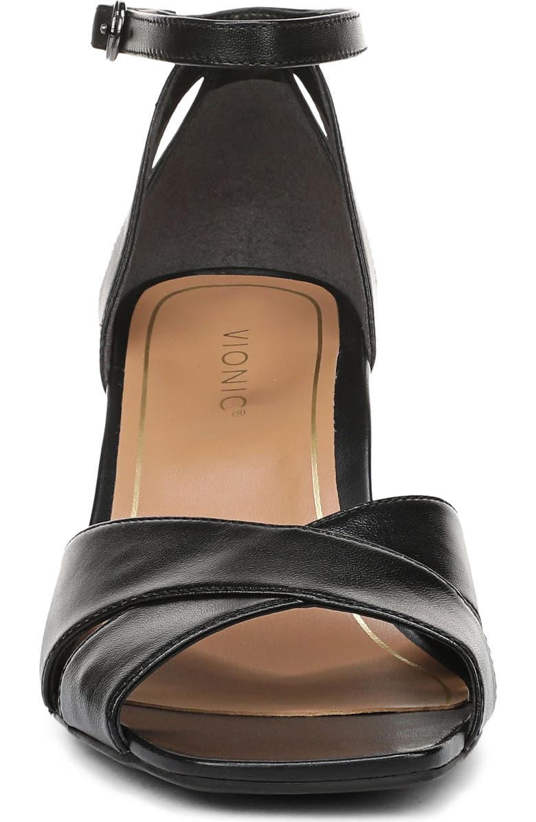 Vionic Charmaine Sandal, Alternate, color, Black Leather