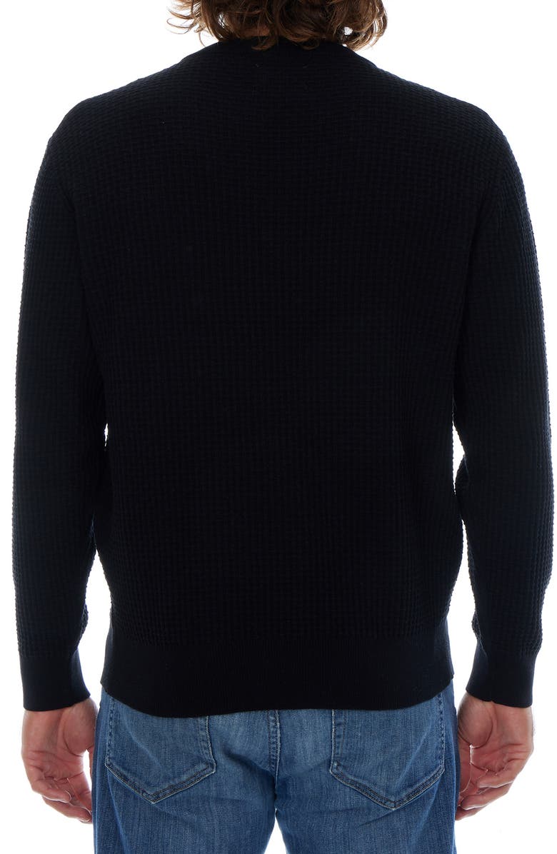 PX Textured Cotton Sweater, Alternate, color, Black