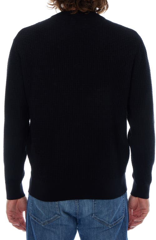 Px Textured Cotton Sweater In Black